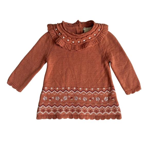 New Cynthia Rowley Baby Girl Fall Sweater Dress 3-6 Months - Picture 1 of 4